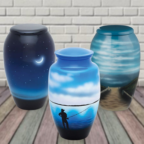 Hand Painted Urns - Hand Painted Cremation Urn For Human Ashes ...