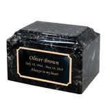 Ebony Pearl Cultured Marble Cremation Urn