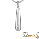 Tear Drop Stainless Steel Keepsake Cremation Pendant