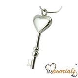 Key To My Heart Stainless Steel Cremation Keepsake Pendant