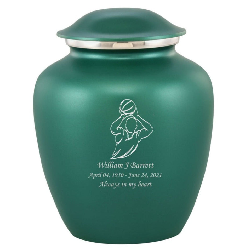Grace Basketball Adult Cremation Urn in Green, Grace Basketball Adult Custom Engraved Urns for Ashes in Green, Embrace Basketball Adult Cremation Urn in Green, Embrace Basketball Adult Urn for Ashes in Green, Embrace Basketball Cremation Urn in Green, Embrace Basketball Urn for Ashes in Green, Grace Basketball Urn for Ashes in Green, Grace Basketball Cremation Urn in Green - Memorials4u