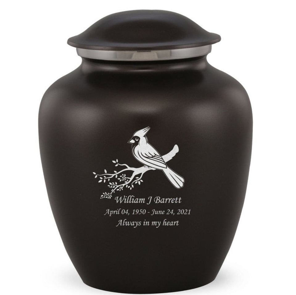 Grace Cardinal Adult Cremation Urn in Black, Grace Cardinal Adult Custom Engraved Urns for Ashes in Black, Embrace Cardinal Adult Cremation Urn in Black, Embrace Cardinal Adult Urn for Ashes in Black, Embrace Cardinal Cremation Urn in Black, Embrace Cardinal Urn for Ashes in Black, Grace Cardinal Urn for Ashes in Black, Grace Cardinal Cremation Urn in Black - Memorials4u