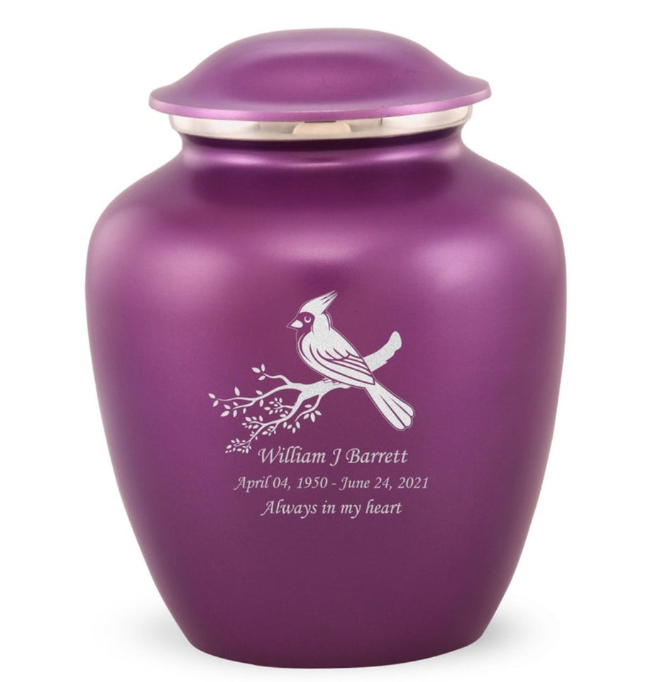 Grace Cardinal Adult Cremation Urn in Purple, Grace Cardinal Adult Custom Engraved Urns for Ashes in Purple, Embrace Cardinal Adult Cremation Urn in Purple, Embrace Cardinal Adult Urn for Ashes in Purple, Embrace Cardinal Cremation Urn in Purple, Embrace Cardinal Urn for Ashes in Purple, Grace Cardinal Urn for Ashes in Purple, Grace Cardinal Cremation Urn in Purple - Memorials4u