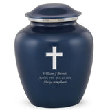 Grace Cross Adult Cremation Urn in Blue, Grace Cross Adult Custom Engraved Urns for Ashes in Blue, Embrace Cross Adult Cremation Urn in Blue, Embrace Cross Adult Urn for Ashes in Blue, Embrace Cross Cremation Urn in Blue, Embrace Cross Urn for Ashes in Blue, Grace Cross Urn for Ashes in Blue, Grace Cross Cremation Urn in Blue - Memorials4u