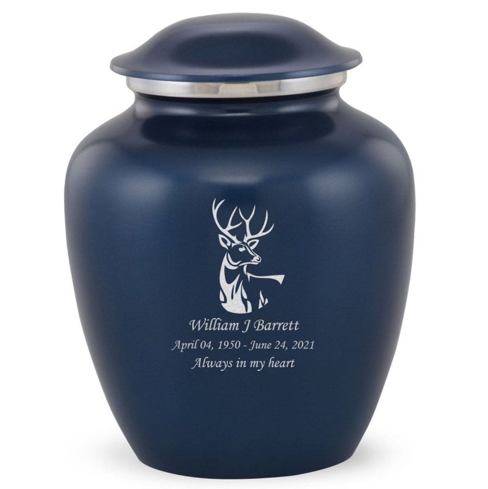 Grace Deer Adult Cremation Urn in Blue, Grace Deer Adult Custom Engraved Urns for Ashes in Blue, Embrace Deer Adult Cremation Urn in Blue, Embrace Deer Adult Urn for Ashes in Blue, Embrace Deer Cremation Urn in Blue, Embrace Deer Urn for Ashes in Blue, Grace Deer Urn for Ashes in Blue, Grace Deer Cremation Urn in Blue - Memorials4u
