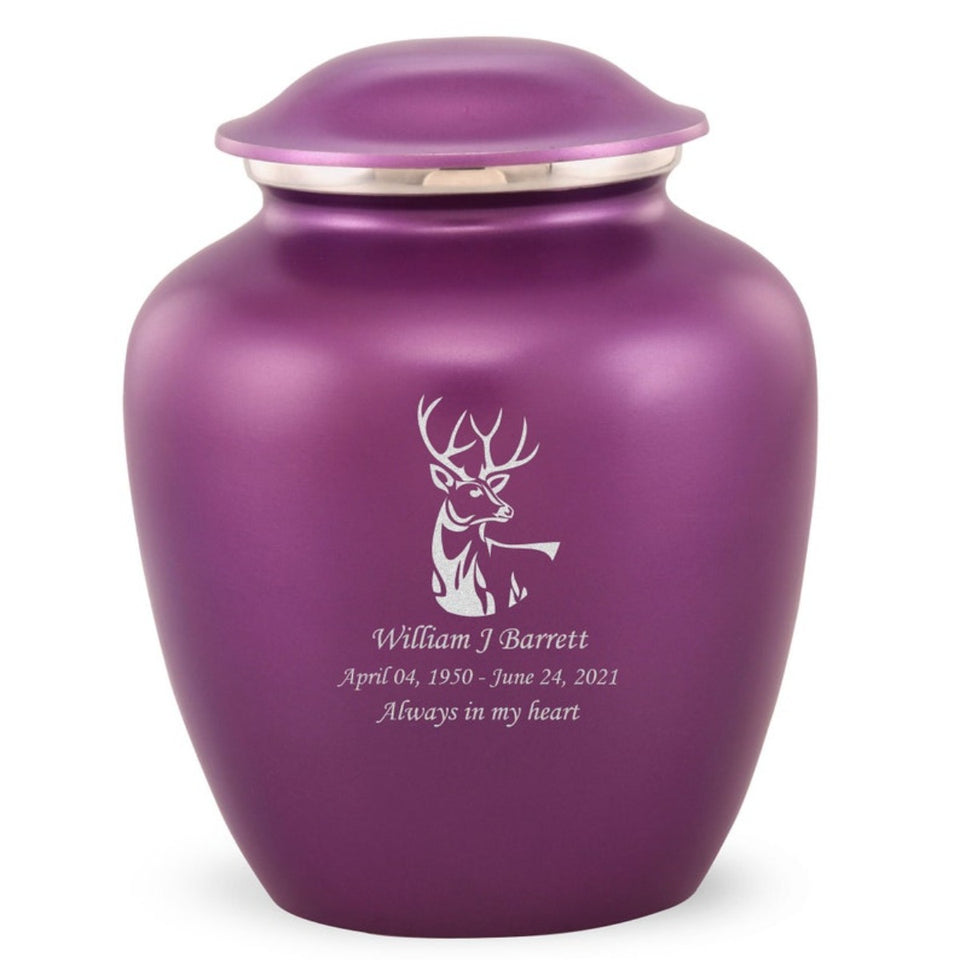 Grace Deer Adult Cremation Urn in Purple, Grace Deer Adult Custom Engraved Urns for Ashes in Purple, Embrace Deer Adult Cremation Urn in Purple, Embrace Deer Adult Urn for Ashes in Purple, Embrace Deer Cremation Urn in Purple, Embrace Deer Urn for Ashes in Purple, Grace Deer Urn for Ashes in Purple, Grace Deer Cremation Urn in Purple - Memorials4u