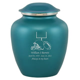 Grace Football Adult Cremation Urn in Teal, Grace Football Adult Custom Engraved Urns for Ashes in Teal, Embrace Football Adult Cremation Urn in Teal, Embrace Football Adult Urn for Ashes in Teal, Embrace Football Cremation Urn in Teal, Embrace Football Urn for Ashes in Teal, Grace Football Urn for Ashes in Teal, Grace Football Cremation Urn in Teal - Memorials4u