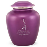 Grace Golfer Adult Cremation Urn in Purple, Grace Golfer Adult Custom Engraved Urns for Ashes in Purple, Embrace Golfer Adult Cremation Urn in Purple, Embrace Golfer Adult Urn for Ashes in Purple, Embrace Golfer Cremation Urn in Purple, Embrace Golfer Urn for Ashes in Purple, Grace Golfer Urn for Ashes in Purple, Grace Golfer Cremation Urn in Purple - Memorials4u