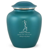 Grace Golfer Adult Cremation Urn in Teal, Grace Golfer Adult Custom Engraved Urns for Ashes in Teal, Embrace Golfer Adult Cremation Urn in Teal, Embrace Golfer Adult Urn for Ashes in Teal, Embrace Golfer Cremation Urn in Teal, Embrace Golfer Urn for Ashes in Teal, Grace Golfer Urn for Ashes in Teal, Grace Golfer Cremation Urn in Teal - Memorials4u