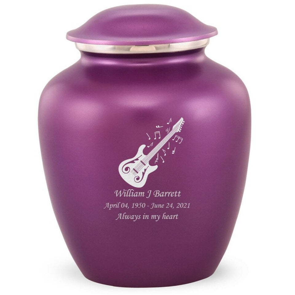 Grace Guitar Adult Cremation Urn in Purple, Grace Guitar Adult Custom Engraved Urns for Ashes in Purple, Embrace Guitar Adult Cremation Urn in Purple, Embrace Guitar Adult Urn for Ashes in Purple, Embrace Guitar Cremation Urn in Purple, Embrace Guitar Urn for Ashes in Purple, Grace Guitar Urn for Ashes in Purple, Grace Guitar Cremation Urn in Purple - Memorials4u