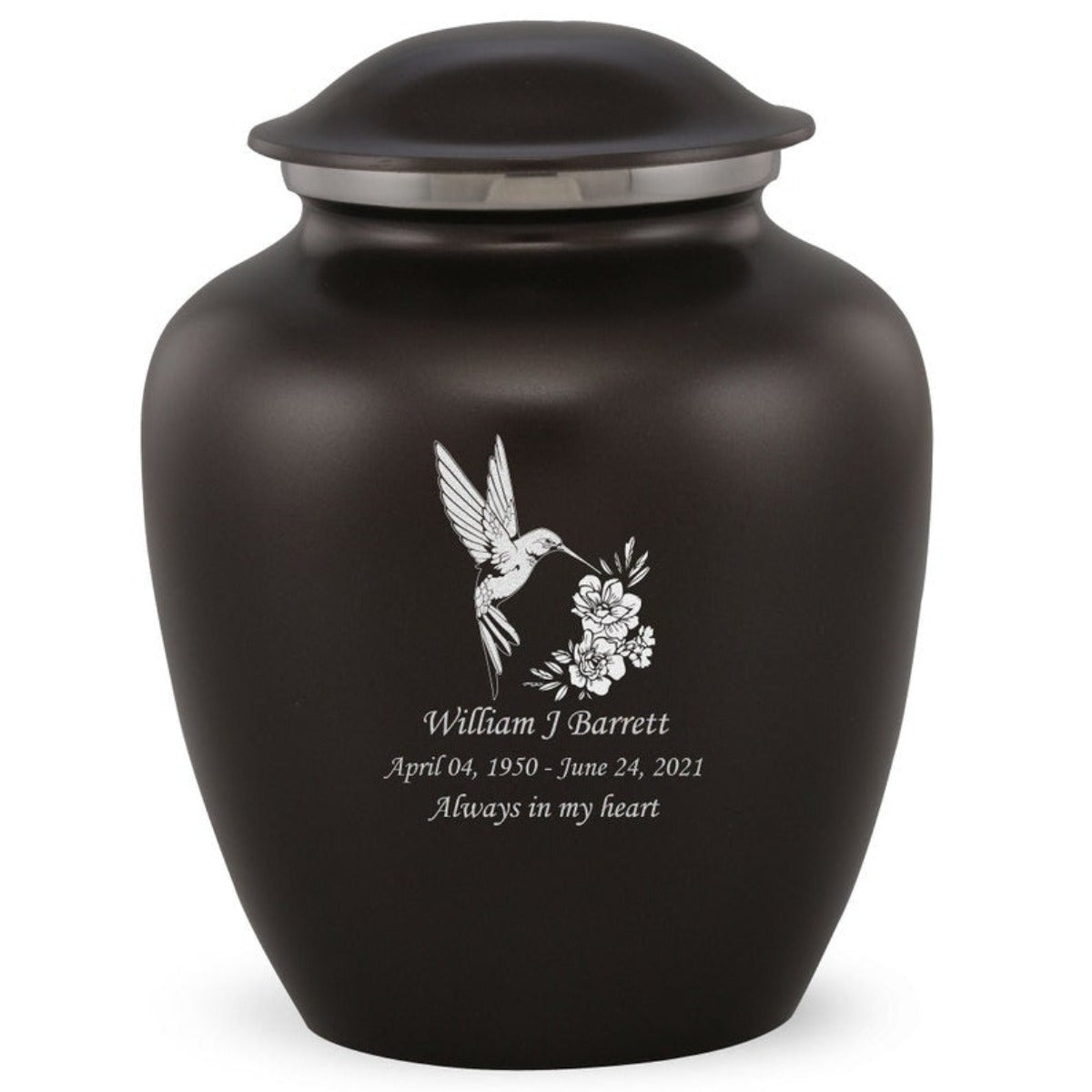 Avoca discount Custom Engraved Cremation Urn, Personalized Metal Funeral Urn for Ashes, Adult Human Urn