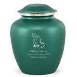 Grace Praying Hands Adult Cremation Urn in Green, Grace Praying Hands Adult Custom Engraved Urns for Ashes in Green, Embrace Praying Hands Adult Cremation Urn in Green, Embrace Praying Hands Adult Urn for Ashes in Green, Embrace Praying Hands Cremation Urn in Green, Embrace Praying Hands Urn for Ashes in Green, Grace Praying Hands Urn for Ashes in Green, Grace Praying Hands Cremation Urn in Green - Memorials4u