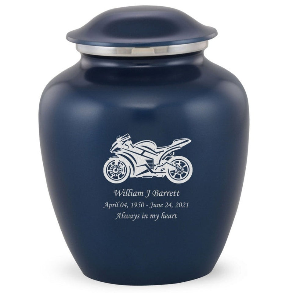 Grace Sports Bike Adult Cremation Urn in Blue, Grace Sports Bike Adult Custom Engraved Urns for Ashes in Blue, Embrace Sports Bike Adult Cremation Urn in Blue, Embrace Sports Bike Adult Urn for Ashes in Blue, Embrace Sports Bike Cremation Urn in Blue, Embrace Sports Bike Urn for Ashes in Blue, Grace Sports Bike Urn for Ashes in Blue, Grace Sports Bike Cremation Urn in Blue - Memorials4u