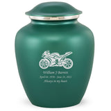 Grace Sports Bike Adult Cremation Urn in Green, Grace Sports Bike Adult Custom Engraved Urns for Ashes in Green, Embrace Sports Bike Adult Cremation Urn in Green, Embrace Sports Bike Adult Urn for Ashes in Green, Embrace Sports Bike Cremation Urn in Green, Embrace Sports Bike Urn for Ashes in Green, Grace Sports Bike Urn for Ashes in Green, Grace Sports Bike Cremation Urn in Green - Memorials4u