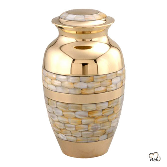 Blessing Mother of Pearl Cremation Urn, Funeral Urns - Memorials4u