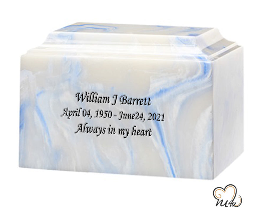 Blue Onyx Cultured Marble Urn - Memorials4u