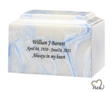 Blue Onyx Cultured Marble Urn - Memorials4u