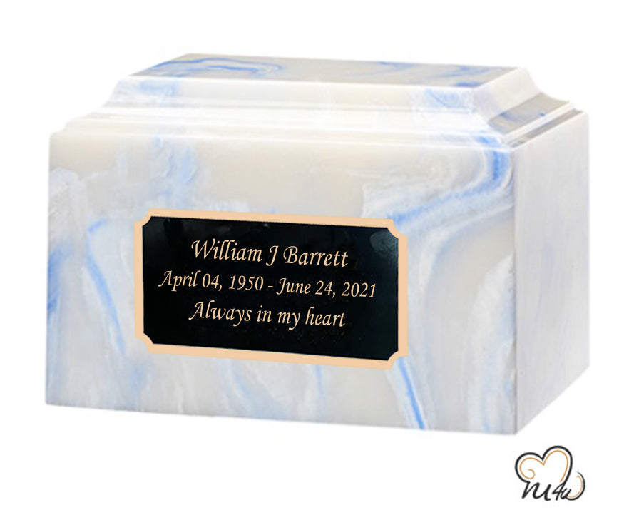 Blue Onyx Cultured Marble Urn - Memorials4u