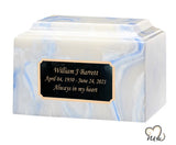 Blue Onyx Cultured Marble Urn - Memorials4u