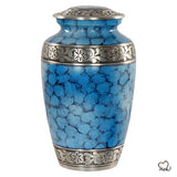 Classic Alloy Cremation Urn - Ocean Blue Fire, Alloy Urns - Memorials4u
