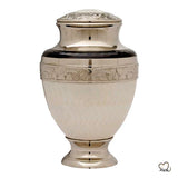 Classic White Pearl Cremation Urn, Funeral Urns - Memorials4u