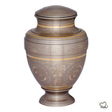 Empire Platinum Brass Cremation Urn, Brass Urns - Memorials4u