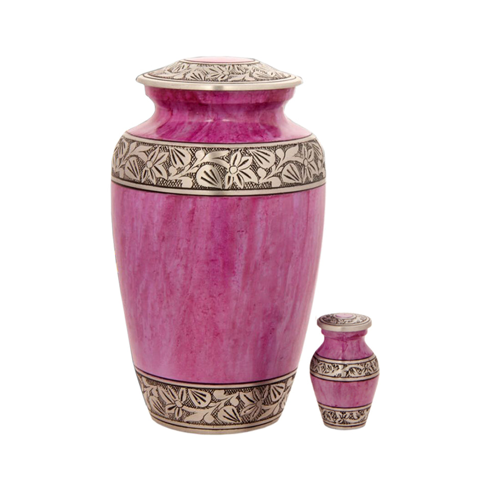 Lotus Pink Classic Cremation Urn - Memorials4u