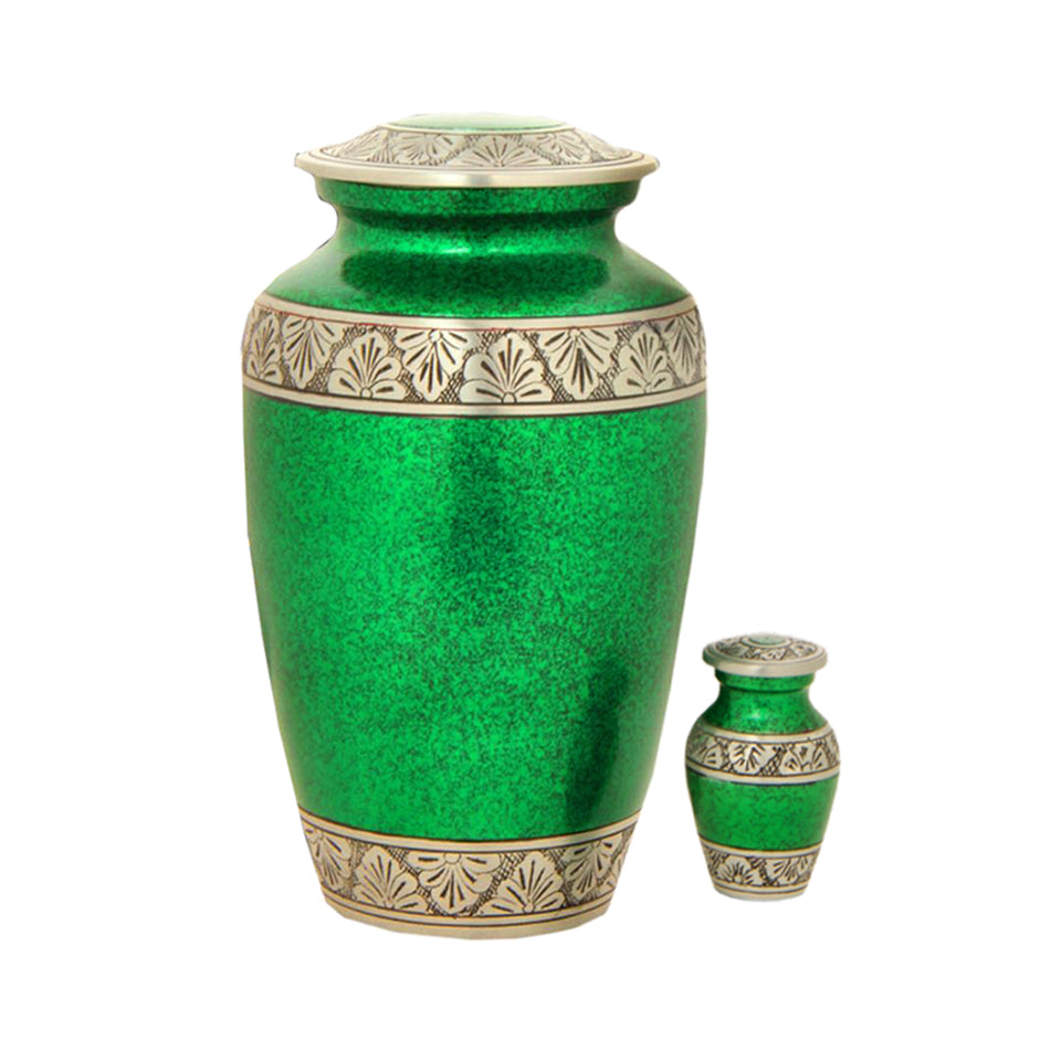 Royal Green Classic Alloy Cremation Urn - Memorials4u