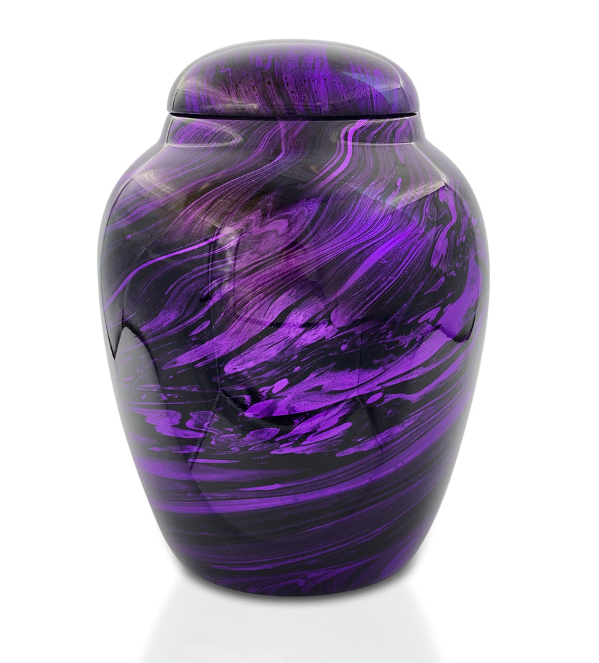 Fiberglass Passionate Purple Adult Cremation Urn - Fiberglass Adult Cremation Urns For Ashes in Purple, Purple Fiberglass Cremation Urns For Ashes, Fiberglass Purple Cremation Urns,Fiberglass Purple Funeral Urns, Fiberglass Purple Memorial Urn
