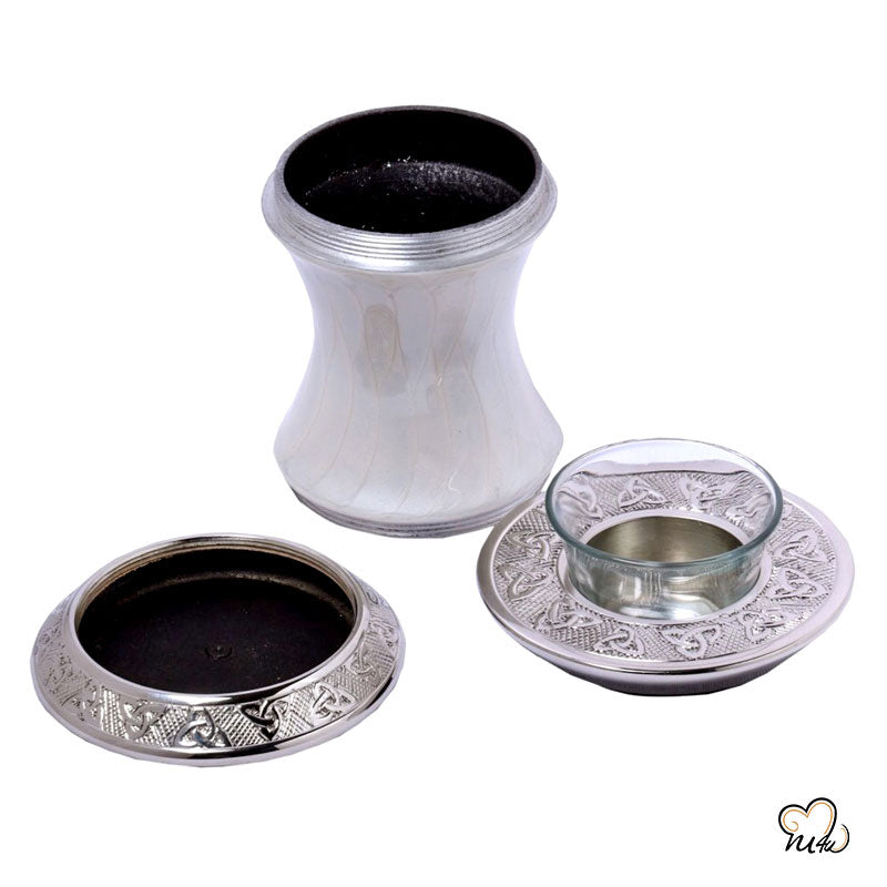 Baroque Pearl Tealight Cremation Urn, Tealight Urn - Memorials4u