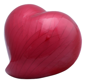 Eternal Heart Cremation Urn - Red - Memorials4u