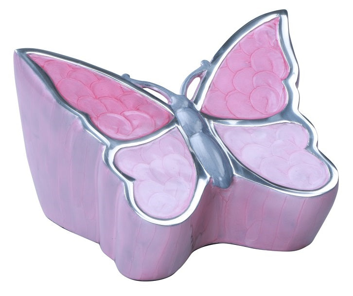 3-Inch Heart-Shaped Rose & Butterfly Cremation Urn – Keepsake Urn For Human Ashes, Adult Memorial, With Stand | Pack Of 1