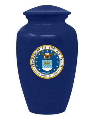 United States Air Force Military Cremation Urn, Blue