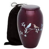 Love Birds Mother Of Pearl Adult Cremation Urn - Memorials4u