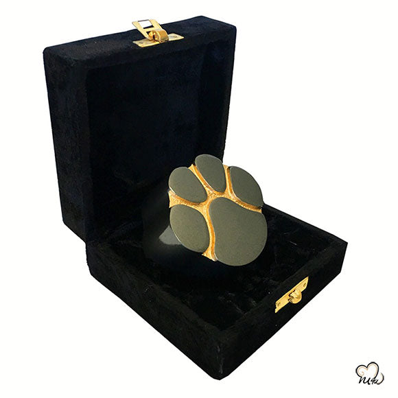 Pet Keepsake Urn - Paw Print Pet Urn - Custom Urn for Pet Ashes in Slate With Box -  Memorials4u