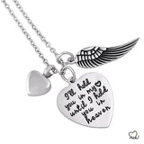 I will Hold you in my H Poetry Memorial Pendant - Heart - Memorials4u