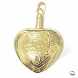 Elegant Heart Cremation Jewelry - Gold Plated - Memorials4u