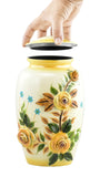 3D Yellow Rose Bouquet Cremation Urn - Memorials4u