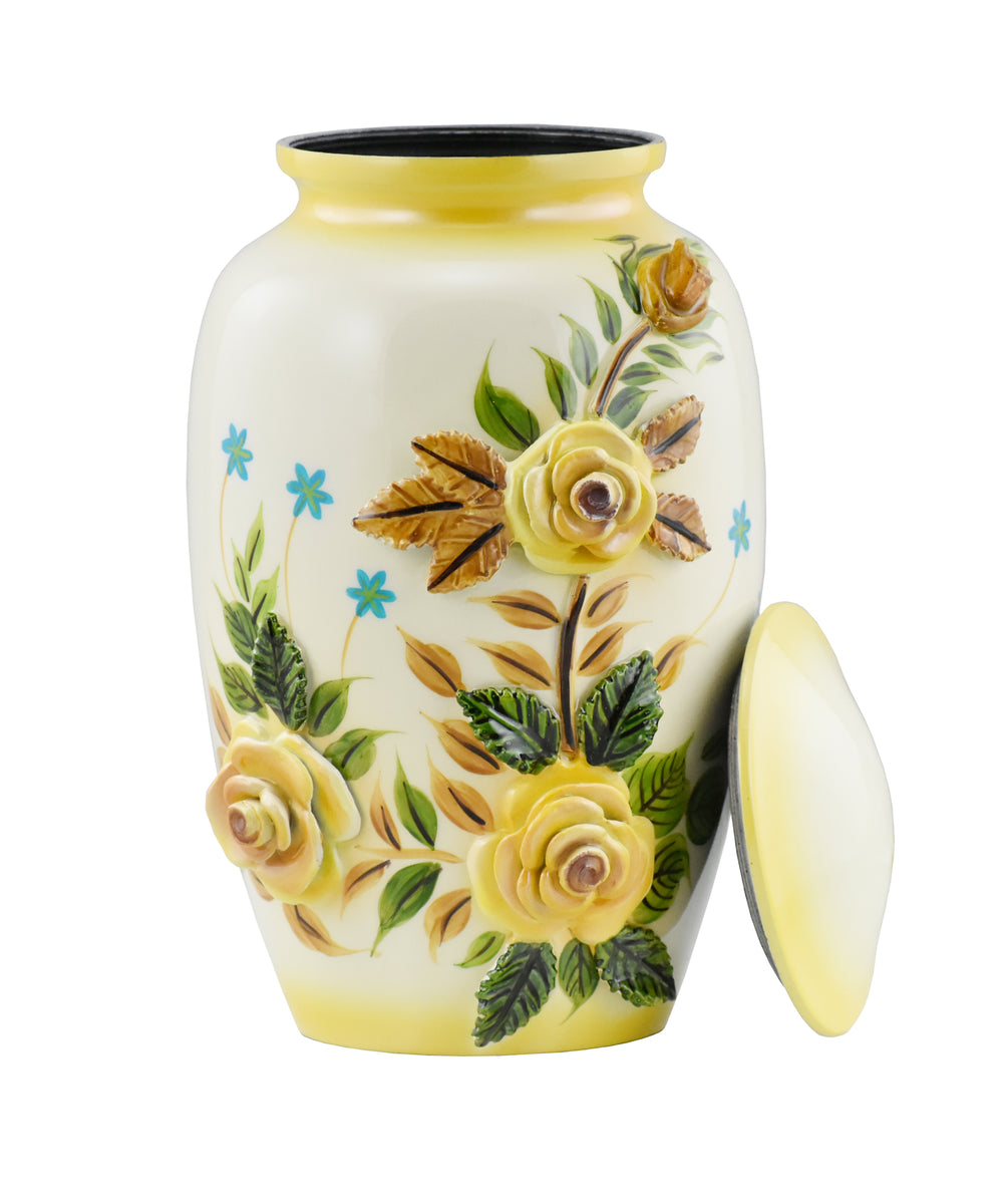 3D Yellow Rose Bouquet Cremation Urn – Memorials4u