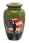 Old Flag & Soldier Military Adult Cremation Urn - Memorials4u