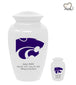 Kansas State University Wildcats College Cremation Urn - White - Memorials4u