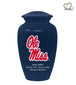 Ole Miss Rebels College Cremation Urn - Blue - Memorials4u