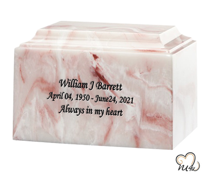 Pink Onyx Cultured Marble Urn - Memorials4u