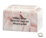 Pink Onyx Cultured Marble Urn - Memorials4u