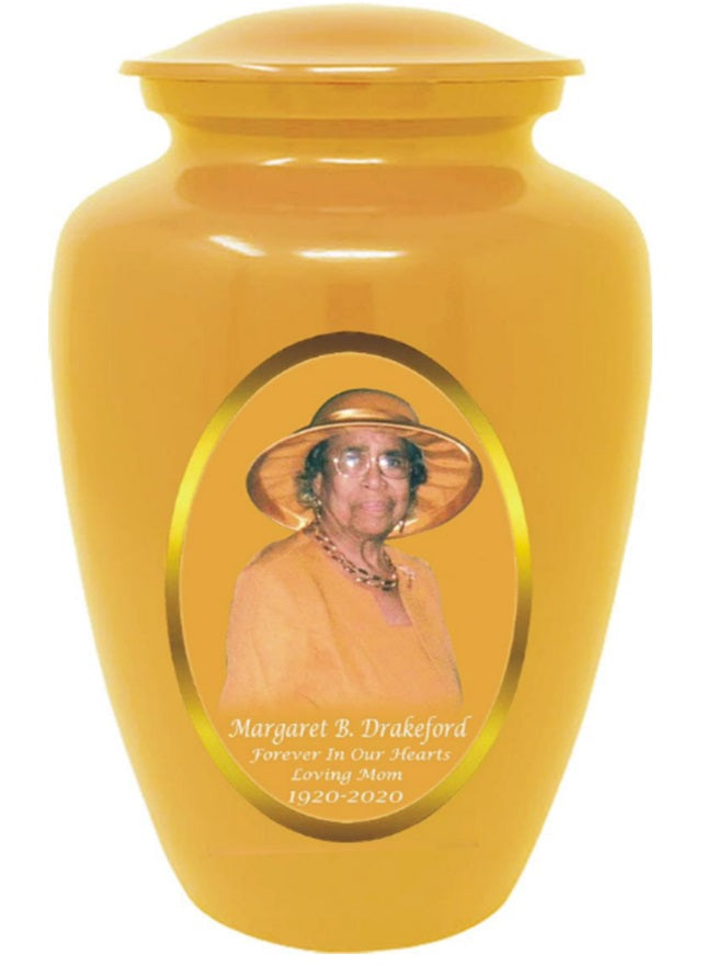 Custom Photo & Text Cremation Urn - Memorials4u