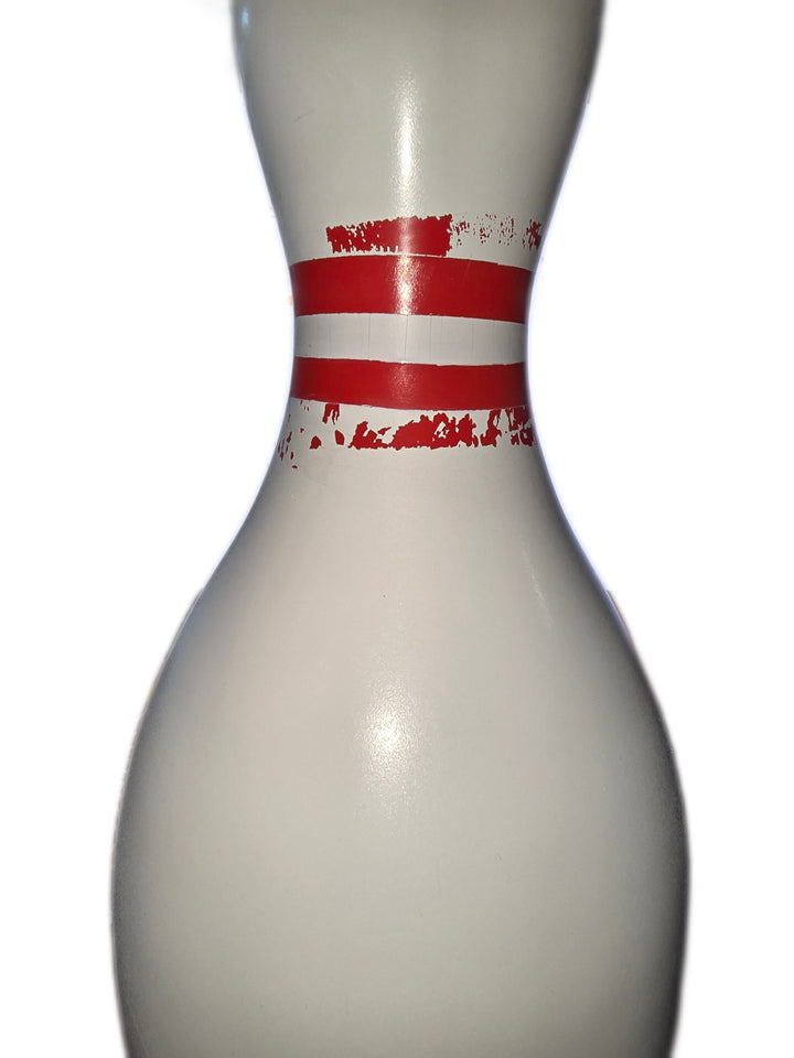 Imperfect Mispainted and scratched Bowling Pin Sports Cremation Urn