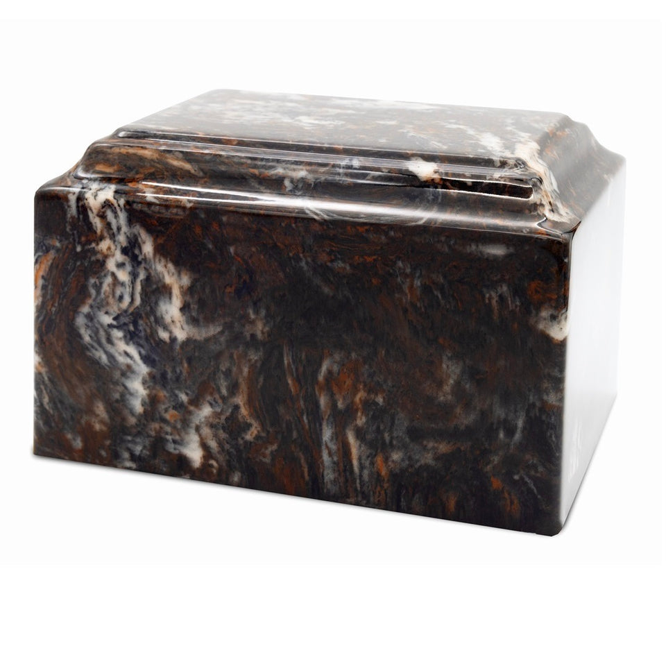 Aztec Black Cultured Marble Urn