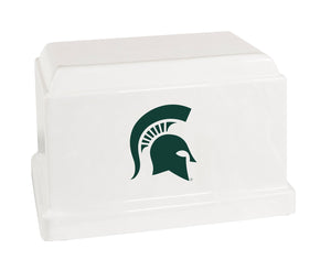 Michigan State University Spartans College Cremation Urn - Green