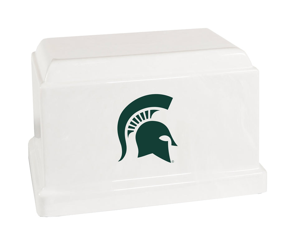 Michigan State University Spartans College Cremation Urn - Green