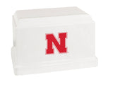 Nebraska University Cornhuskers College Cremation Urn - White